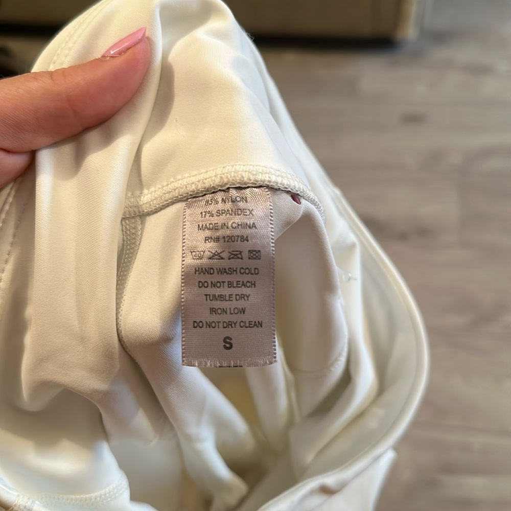 Fashion nova white cross cross mesh leggings